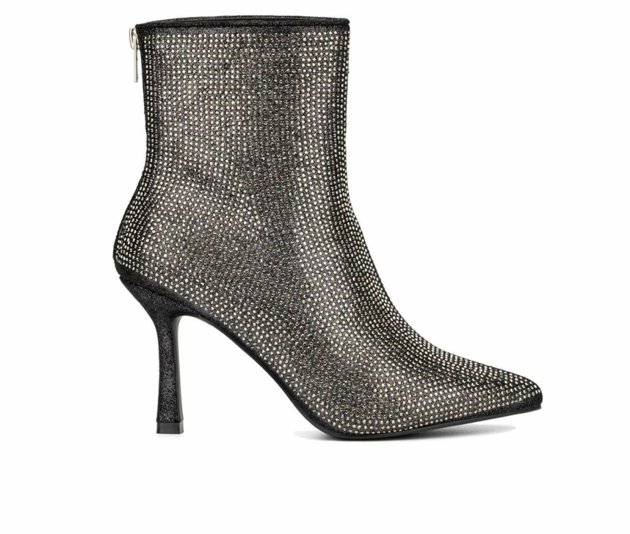 Heeled Boots * | Coupon Women'S New York And Company Reana Heeled Booties Gun Metal