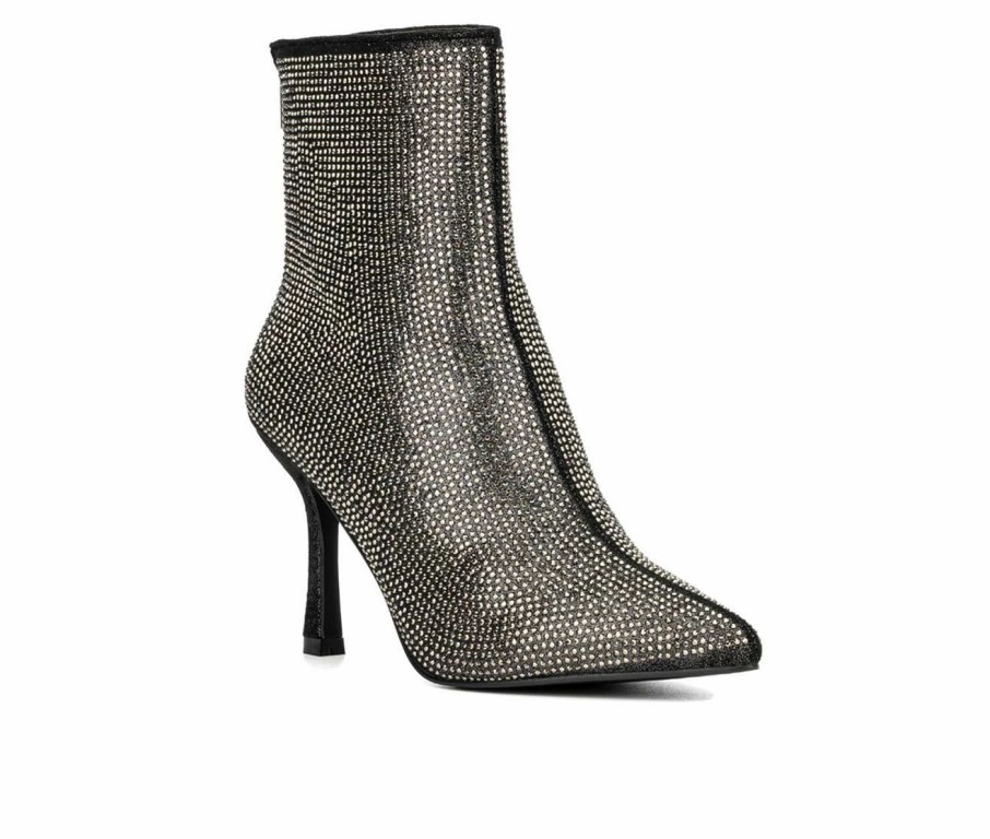 Heeled Boots * | Coupon Women'S New York And Company Reana Heeled Booties Gun Metal