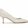 Pumps * | Discount Women'S Nine West Arlene Kitten Heel Pumps Iredes White