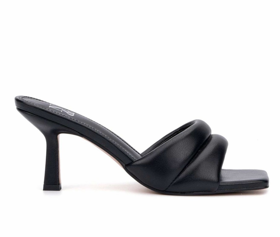 Heeled Sandals * | Promo Women'S New York And Company Evelina Dress Sandals Black