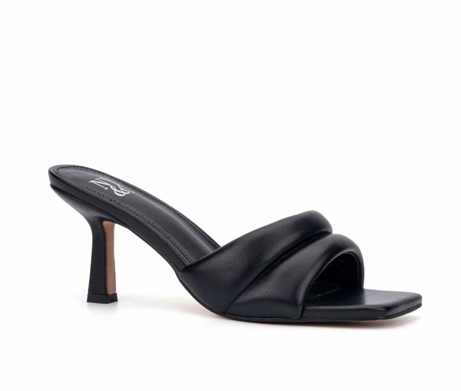 Heeled Sandals * | Promo Women'S New York And Company Evelina Dress Sandals Black