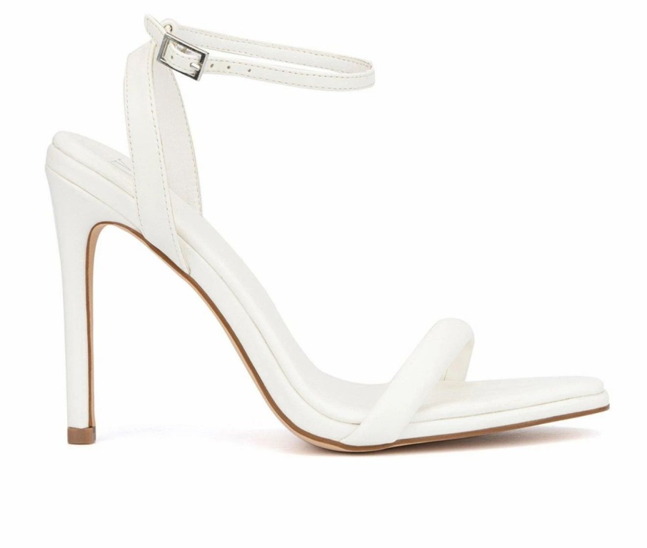 Stiletto Heels * | Best Reviews Of Women'S New York And Company Alania Dress Sandals White