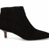 Ankle Boots And Booties * | Deals Women'S Bella Vita Jani Kitten Heel Booties Black Suede