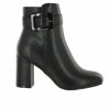 Heeled Boots * | Flash Sale Women'S Mia Amore Emely Block Heel Booties Black