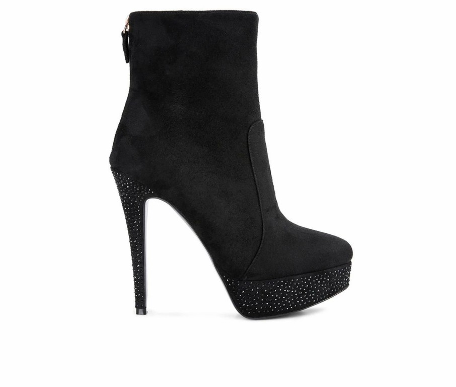 Heeled Boots * | Best Sale Women'S London Rag Espiree Platform Stiletto Booties Black