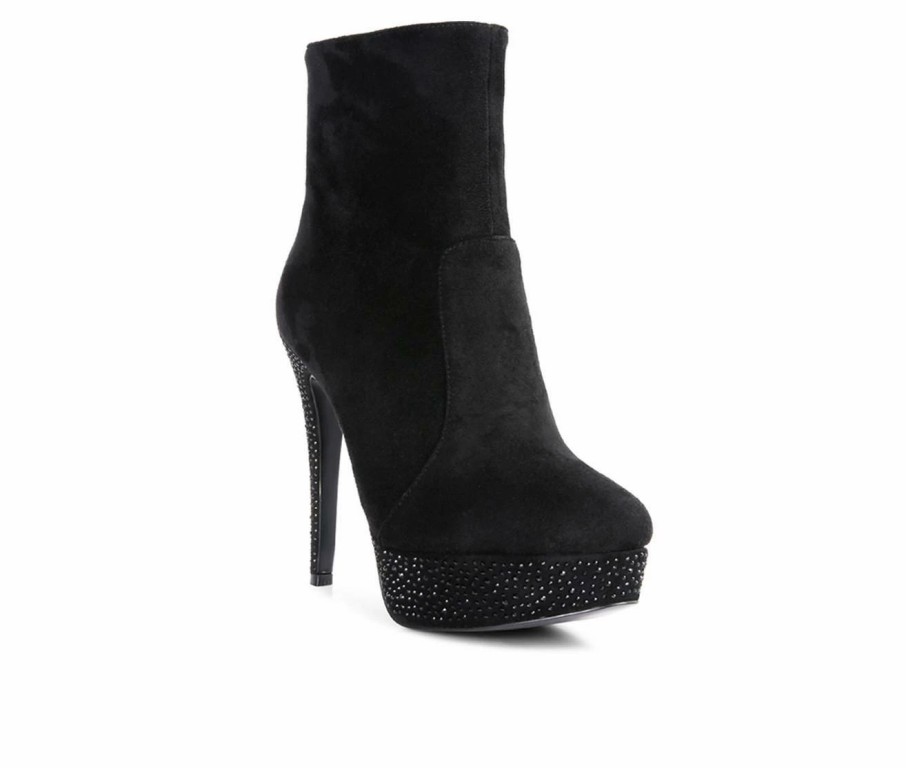 Heeled Boots * | Best Sale Women'S London Rag Espiree Platform Stiletto Booties Black