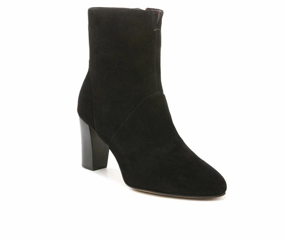 Heeled Boots * | Cheapest Women'S Franco Sarto Pia Heeled Booties Black Suede