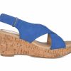 Heeled Sandals * | Best Reviews Of Women'S Journee Collection Jenice Wedges Blue