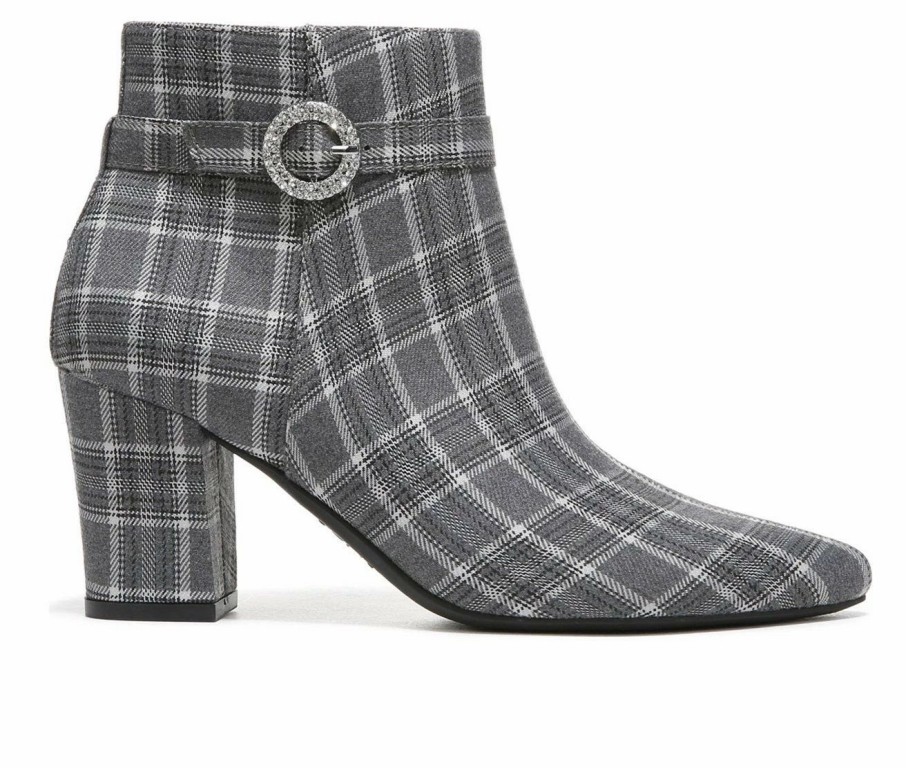 Ankle Boots And Booties * | Promo Women'S Lifestride Sparkle Booties Charcoal Plaid