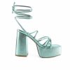 Platform Heels * | Deals Women'S London Rag Anvil Platform Block Heels Green