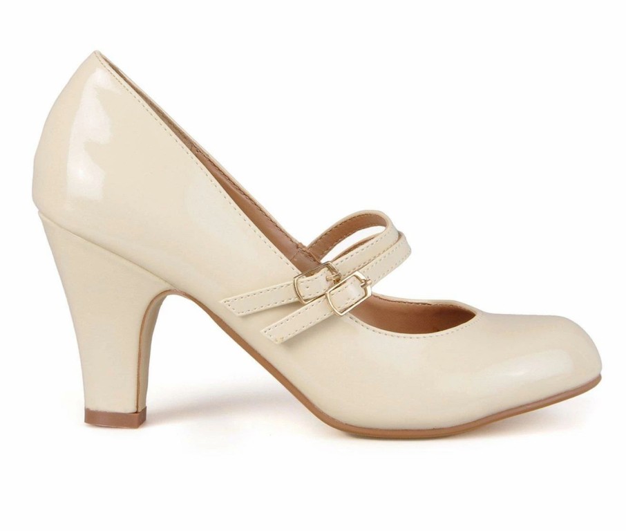 Block Heels * | Coupon Women'S Journee Collection Wendy Mary Jane Pumps Beige