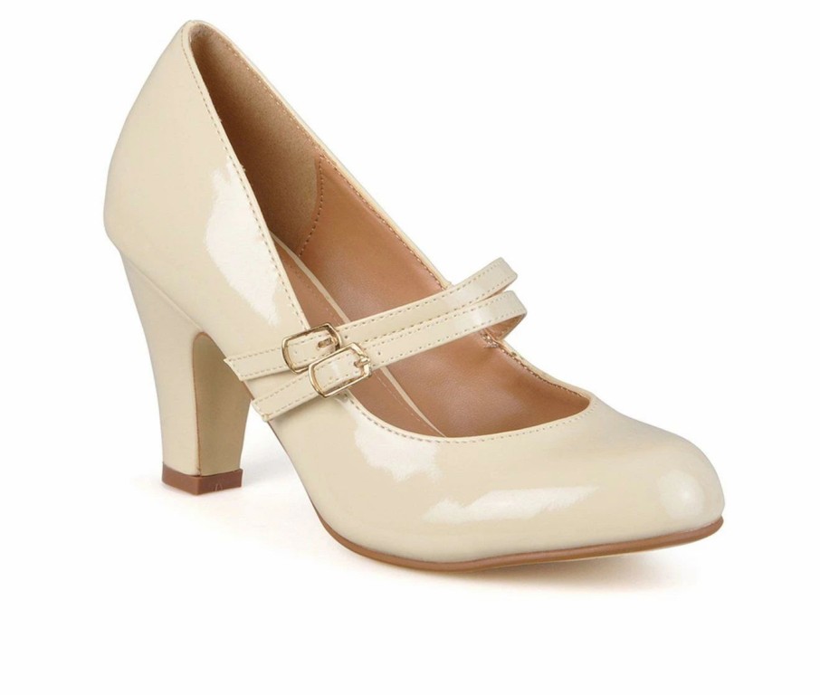 Block Heels * | Coupon Women'S Journee Collection Wendy Mary Jane Pumps Beige