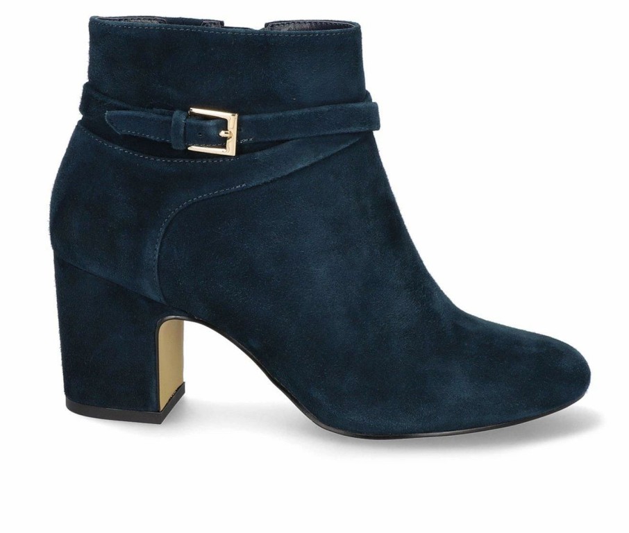 Ankle Boots And Booties * | Best Sale Women'S Bella Vita Arlette Heeled Booties Navy