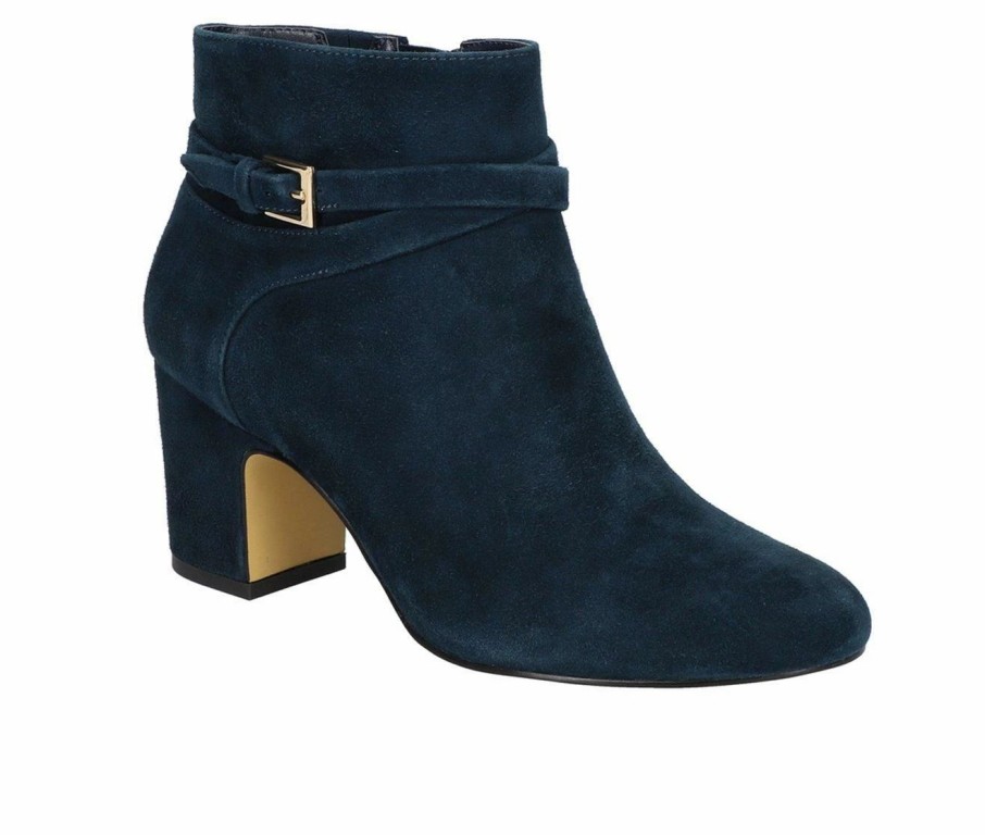 Ankle Boots And Booties * | Best Sale Women'S Bella Vita Arlette Heeled Booties Navy