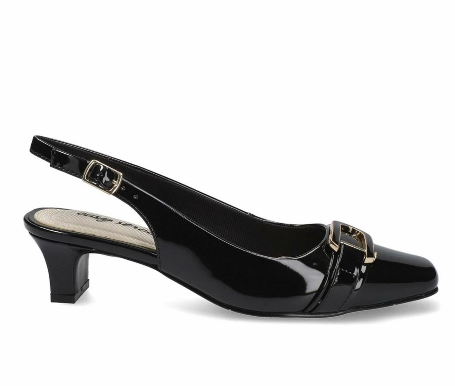 Pumps * | Hot Sale Women'S Easy Street Connie Pumps Black Patent