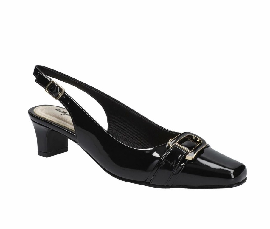 Pumps * | Hot Sale Women'S Easy Street Connie Pumps Black Patent