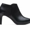 Heeled Boots * | Top 10 Women'S Clarks Ambyr Gem Heeled Booties Black Leather