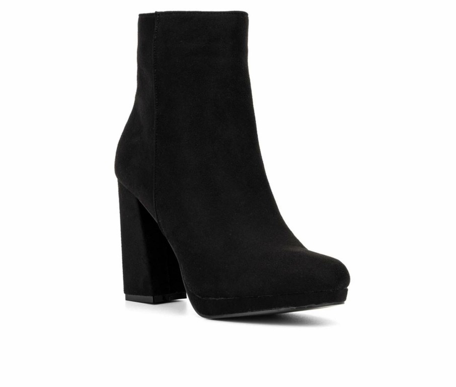 Heeled Boots * | Best Sale Women'S New York And Company Fran Heeled Booties Black