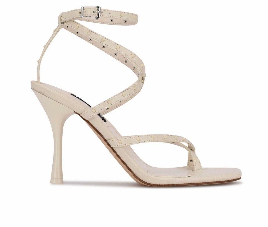 Stiletto Heels * | Best Pirce Women'S Nine West Lady Strappy Dress Sandals Cream