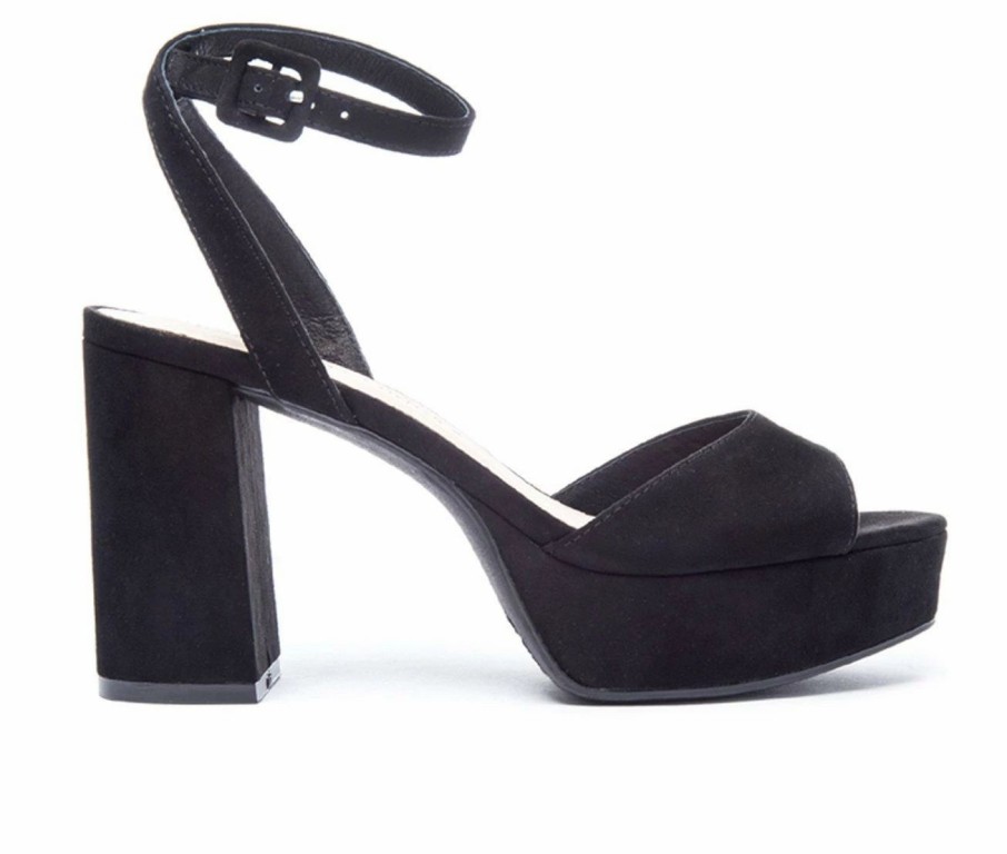 Heeled Sandals * | Coupon Women'S Chinese Laundry Theresa Platform Dress Sandals Black