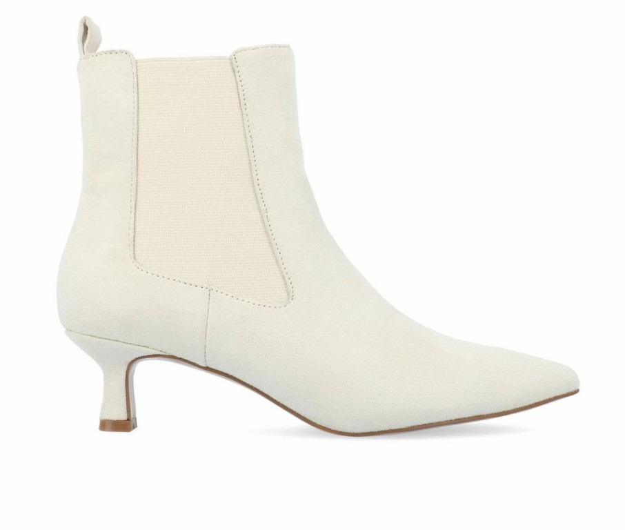 Heeled Boots * | Hot Sale Women'S Journee Collection Tenlee Heeled Booties Ivory