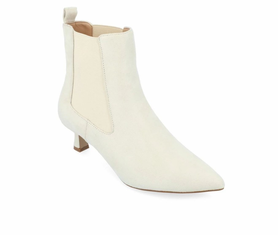 Heeled Boots * | Hot Sale Women'S Journee Collection Tenlee Heeled Booties Ivory