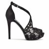 Stiletto Heels * | Cheap Women'S Nine West Hanya Dress Sandals Black/Clear