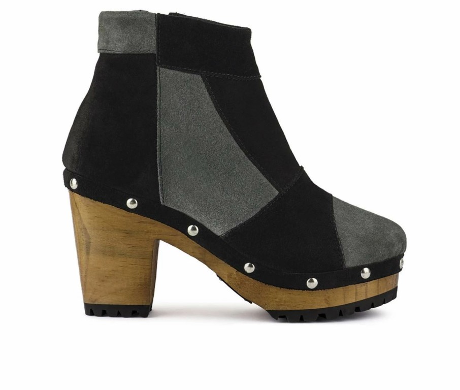 Heeled Boots * | Flash Sale Women'S Rag & Co Huron Heeled Booties Black/Gray