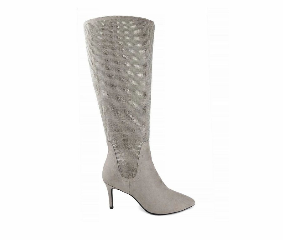 Stiletto Heels * | Coupon Women'S Jones Ny Martin Heeled Knee High Boots Grey