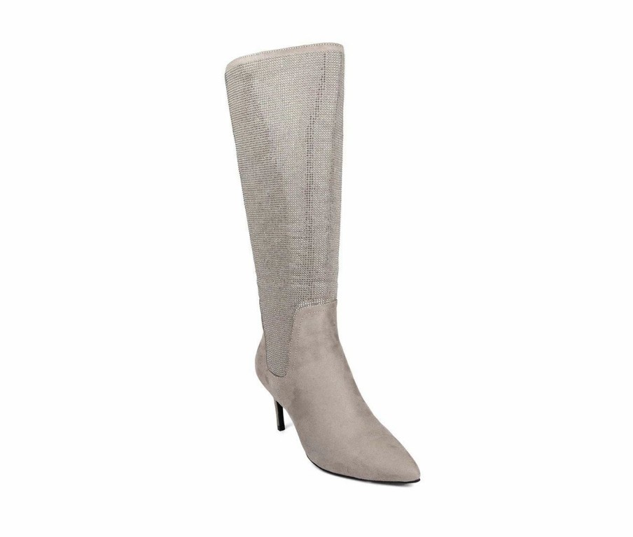 Stiletto Heels * | Coupon Women'S Jones Ny Martin Heeled Knee High Boots Grey