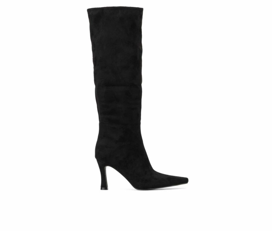 Heeled Boots * | Top 10 Women'S New York And Company Kalissa Knee High Boots Brown Comb